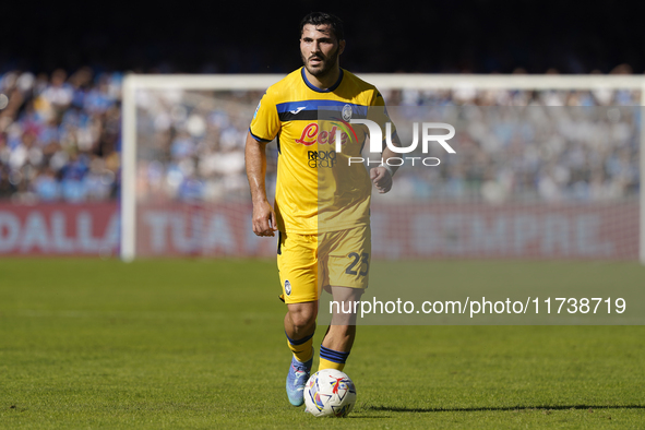 Sead Kolasinac of Atalanta BC during the Serie A match between SSC Napoli and Atalanta BC at Stadio Diego Armando Maradona Naples Italy on 3...