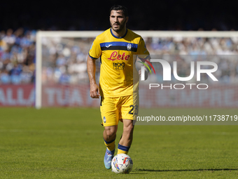 Sead Kolasinac of Atalanta BC during the Serie A match between SSC Napoli and Atalanta BC at Stadio Diego Armando Maradona Naples Italy on 3...