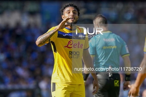 Ederson of Atalanta BC during the Serie A match between SSC Napoli and Atalanta BC at Stadio Diego Armando Maradona Naples Italy on 3 Novemb...