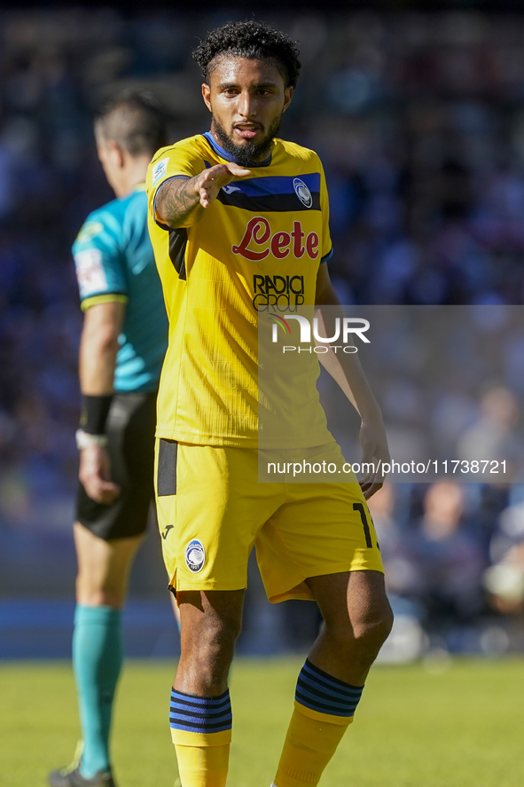 Ederson of Atalanta BC during the Serie A match between SSC Napoli and Atalanta BC at Stadio Diego Armando Maradona Naples Italy on 3 Novemb...