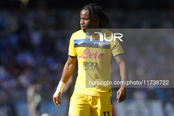 Ademola Lookman of Atalanta BC during the Serie A match between SSC Napoli and Atalanta BC at Stadio Diego Armando Maradona Naples Italy on...