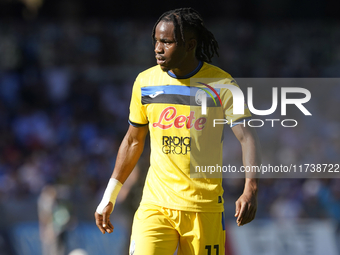 Ademola Lookman of Atalanta BC during the Serie A match between SSC Napoli and Atalanta BC at Stadio Diego Armando Maradona Naples Italy on...