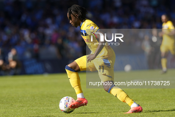 Ademola Lookman of Atalanta BC during the Serie A match between SSC Napoli and Atalanta BC at Stadio Diego Armando Maradona Naples Italy on...