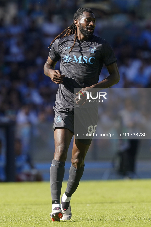 Andre-Frank Zambo Anguissa of SSC Napoli during the Serie A match between SSC Napoli and Atalanta BC at Stadio Diego Armando Maradona Naples...