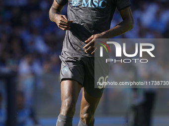 Andre-Frank Zambo Anguissa of SSC Napoli during the Serie A match between SSC Napoli and Atalanta BC at Stadio Diego Armando Maradona Naples...