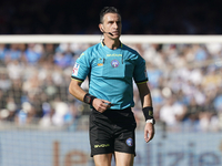 Referee Daniele Doveri during the Serie A match between SSC Napoli and Atalanta BC at Stadio Diego Armando Maradona Naples Italy on 3 Novemb...