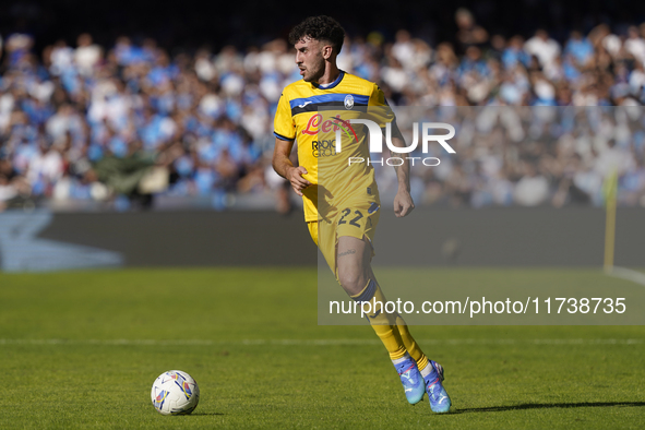 Matteo Ruggeri of Atalanta BC during the Serie A match between SSC Napoli and Atalanta BC at Stadio Diego Armando Maradona Naples Italy on 3...