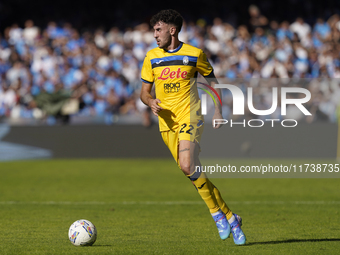 Matteo Ruggeri of Atalanta BC during the Serie A match between SSC Napoli and Atalanta BC at Stadio Diego Armando Maradona Naples Italy on 3...