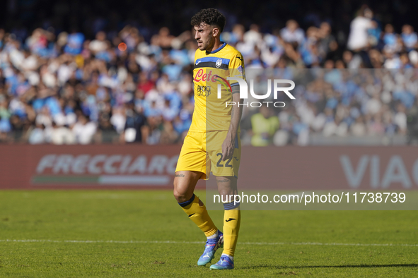 Matteo Ruggeri of Atalanta BC during the Serie A match between SSC Napoli and Atalanta BC at Stadio Diego Armando Maradona Naples Italy on 3...