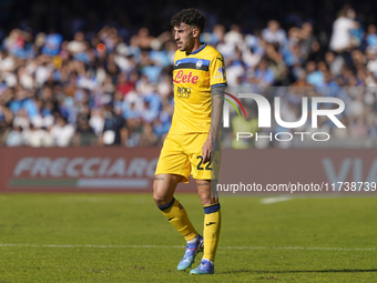 Matteo Ruggeri of Atalanta BC during the Serie A match between SSC Napoli and Atalanta BC at Stadio Diego Armando Maradona Naples Italy on 3...