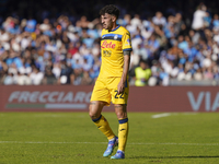 Matteo Ruggeri of Atalanta BC during the Serie A match between SSC Napoli and Atalanta BC at Stadio Diego Armando Maradona Naples Italy on 3...