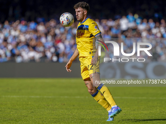 Matteo Ruggeri of Atalanta BC during the Serie A match between SSC Napoli and Atalanta BC at Stadio Diego Armando Maradona Naples Italy on 3...