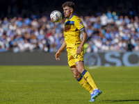 Matteo Ruggeri of Atalanta BC during the Serie A match between SSC Napoli and Atalanta BC at Stadio Diego Armando Maradona Naples Italy on 3...