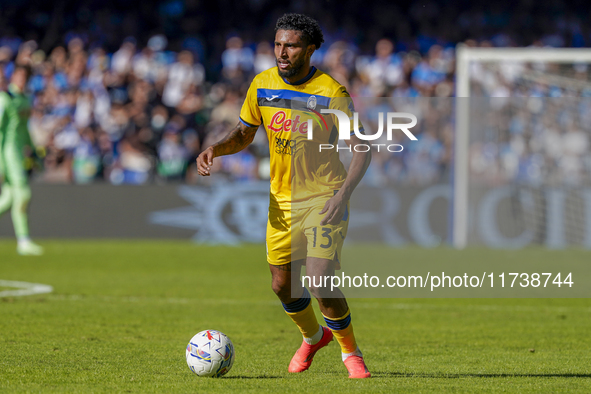 Ederson of Atalanta BC during the Serie A match between SSC Napoli and Atalanta BC at Stadio Diego Armando Maradona Naples Italy on 3 Novemb...