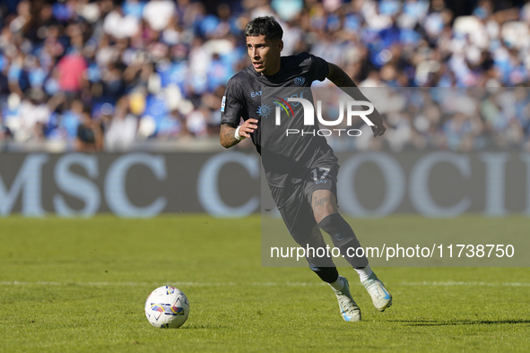 Mathias Olivera of SSC Napoli during the Serie A match between SSC Napoli and Atalanta BC at Stadio Diego Armando Maradona Naples Italy on 3...