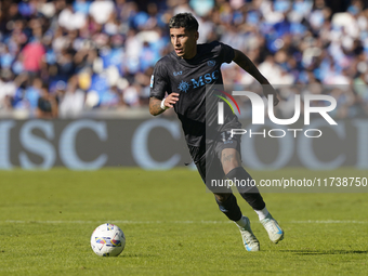 Mathias Olivera of SSC Napoli during the Serie A match between SSC Napoli and Atalanta BC at Stadio Diego Armando Maradona Naples Italy on 3...