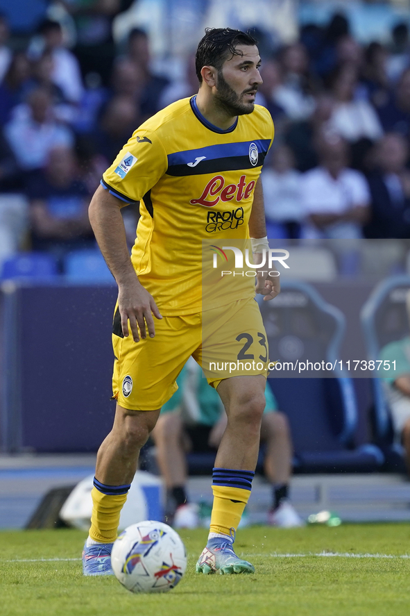 Sead Kolasinac of Atalanta BC during the Serie A match between SSC Napoli and Atalanta BC at Stadio Diego Armando Maradona Naples Italy on 3...