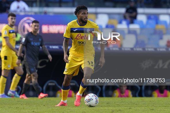 Ederson of Atalanta BC during the Serie A match between SSC Napoli and Atalanta BC at Stadio Diego Armando Maradona Naples Italy on 3 Novemb...