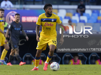 Ederson of Atalanta BC during the Serie A match between SSC Napoli and Atalanta BC at Stadio Diego Armando Maradona Naples Italy on 3 Novemb...