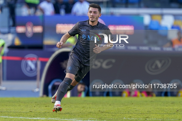 Billy Gilmour of SSC Napoli during the Serie A match between SSC Napoli and Atalanta BC at Stadio Diego Armando Maradona Naples Italy on 3 N...