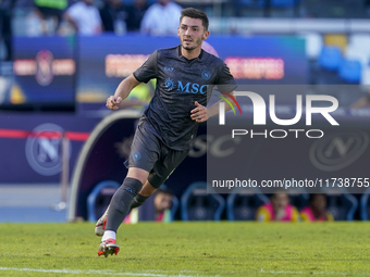 Billy Gilmour of SSC Napoli during the Serie A match between SSC Napoli and Atalanta BC at Stadio Diego Armando Maradona Naples Italy on 3 N...