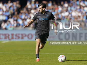 Khvicha Kvaratskhelia of SSC Napoli during the Serie A match between SSC Napoli and Atalanta BC at Stadio Diego Armando Maradona Naples Ital...