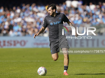 Khvicha Kvaratskhelia of SSC Napoli during the Serie A match between SSC Napoli and Atalanta BC at Stadio Diego Armando Maradona Naples Ital...