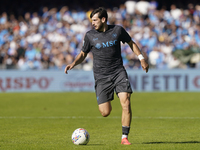 Khvicha Kvaratskhelia of SSC Napoli during the Serie A match between SSC Napoli and Atalanta BC at Stadio Diego Armando Maradona Naples Ital...