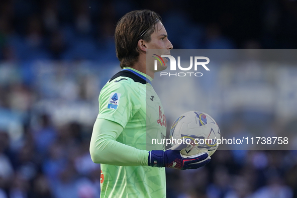 Marco Carnesecchi of Atalanta BC during the Serie A match between SSC Napoli and Atalanta BC at Stadio Diego Armando Maradona Naples Italy o...