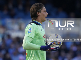 Marco Carnesecchi of Atalanta BC during the Serie A match between SSC Napoli and Atalanta BC at Stadio Diego Armando Maradona Naples Italy o...