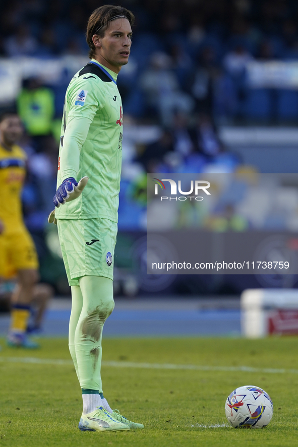 Marco Carnesecchi of Atalanta BC during the Serie A match between SSC Napoli and Atalanta BC at Stadio Diego Armando Maradona Naples Italy o...