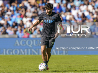 Khvicha Kvaratskhelia of SSC Napoli during the Serie A match between SSC Napoli and Atalanta BC at Stadio Diego Armando Maradona Naples Ital...