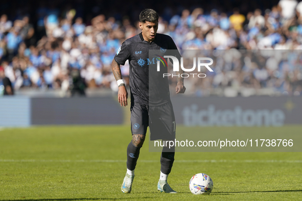 Mathias Olivera of SSC Napoli during the Serie A match between SSC Napoli and Atalanta BC at Stadio Diego Armando Maradona Naples Italy on 3...