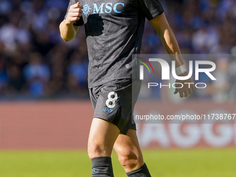 Scott McTominay of SSC Napoli during the Serie A match between SSC Napoli and Atalanta BC at Stadio Diego Armando Maradona Naples Italy on 3...