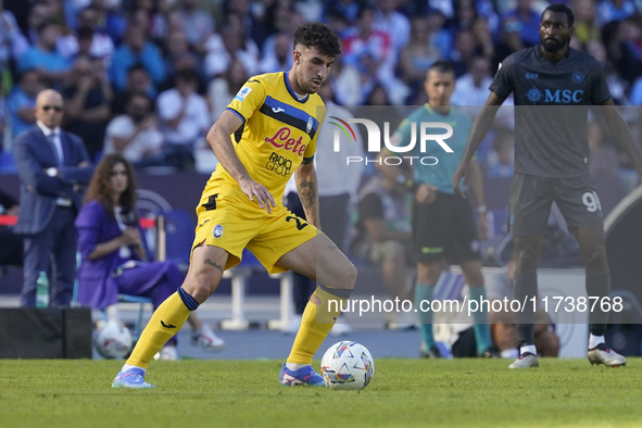 Matteo Ruggeri of Atalanta BC during the Serie A match between SSC Napoli and Atalanta BC at Stadio Diego Armando Maradona Naples Italy on 3...