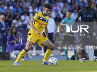 Matteo Ruggeri of Atalanta BC during the Serie A match between SSC Napoli and Atalanta BC at Stadio Diego Armando Maradona Naples Italy on 3...