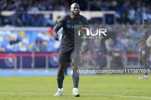 Romelu Lukaku of SSC Napoli during the Serie A match between SSC Napoli and Atalanta BC at Stadio Diego Armando Maradona Naples Italy on 3 N...