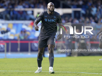 Romelu Lukaku of SSC Napoli during the Serie A match between SSC Napoli and Atalanta BC at Stadio Diego Armando Maradona Naples Italy on 3 N...