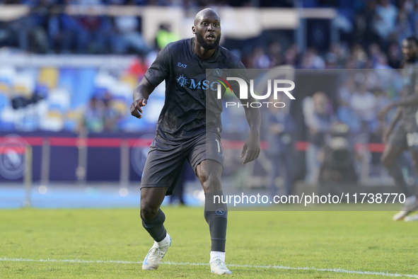 Romelu Lukaku of SSC Napoli during the Serie A match between SSC Napoli and Atalanta BC at Stadio Diego Armando Maradona Naples Italy on 3 N...