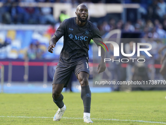 Romelu Lukaku of SSC Napoli during the Serie A match between SSC Napoli and Atalanta BC at Stadio Diego Armando Maradona Naples Italy on 3 N...