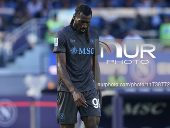 Andre-Frank Zambo Anguissa of SSC Napoli during the Serie A match between SSC Napoli and Atalanta BC at Stadio Diego Armando Maradona Naples...