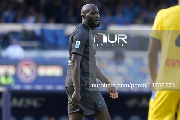 Romelu Lukaku of SSC Napoli during the Serie A match between SSC Napoli and Atalanta BC at Stadio Diego Armando Maradona Naples Italy on 3 N...