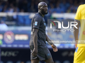 Romelu Lukaku of SSC Napoli during the Serie A match between SSC Napoli and Atalanta BC at Stadio Diego Armando Maradona Naples Italy on 3 N...