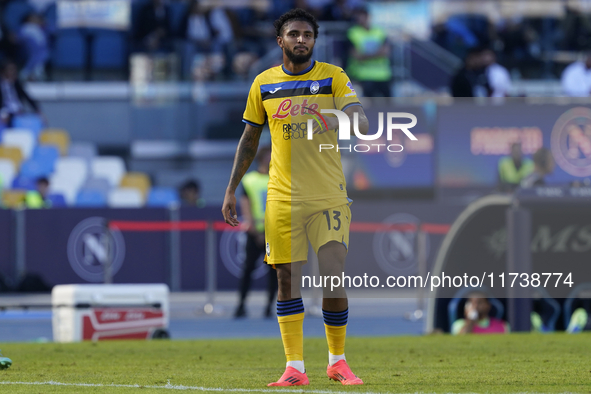 Ederson of Atalanta BC during the Serie A match between SSC Napoli and Atalanta BC at Stadio Diego Armando Maradona Naples Italy on 3 Novemb...