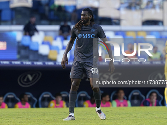 Andre-Frank Zambo Anguissa of SSC Napoli during the Serie A match between SSC Napoli and Atalanta BC at Stadio Diego Armando Maradona Naples...