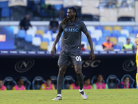 Andre-Frank Zambo Anguissa of SSC Napoli during the Serie A match between SSC Napoli and Atalanta BC at Stadio Diego Armando Maradona Naples...