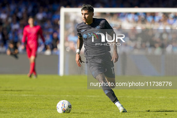 Mathias Olivera of SSC Napoli during the Serie A match between SSC Napoli and Atalanta BC at Stadio Diego Armando Maradona Naples Italy on 3...