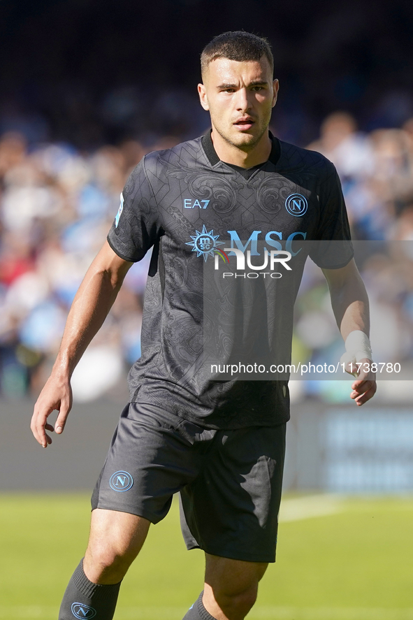 Alessandro Buongiorno of SSC Napoli during the Serie A match between SSC Napoli and Atalanta BC at Stadio Diego Armando Maradona Naples Ital...