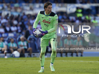 Marco Carnesecchi of Atalanta BC during the Serie A match between SSC Napoli and Atalanta BC at Stadio Diego Armando Maradona Naples Italy o...