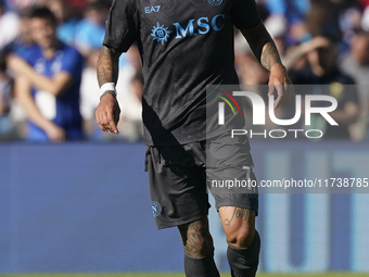 Mathias Olivera of SSC Napoli during the Serie A match between SSC Napoli and Atalanta BC at Stadio Diego Armando Maradona Naples Italy on 3...